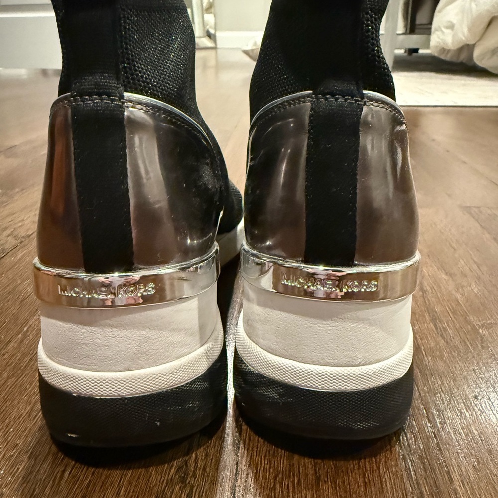 Michael Kors Black and Silver Sneakers
